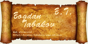 Bogdan Tabakov vizit kartica